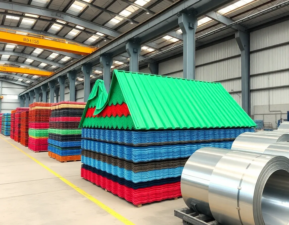 AKG STEELS manufacturing facility with premium roofing and steel products
